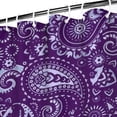 thumbnail image 3 of Purple Paisley Pattern Shower Curtain 84"x72" ,Bathroom Decorative Shower Curtains Set with 12 Hooks,Modern Waterproof Washable Shower Curtain, 3 of 6