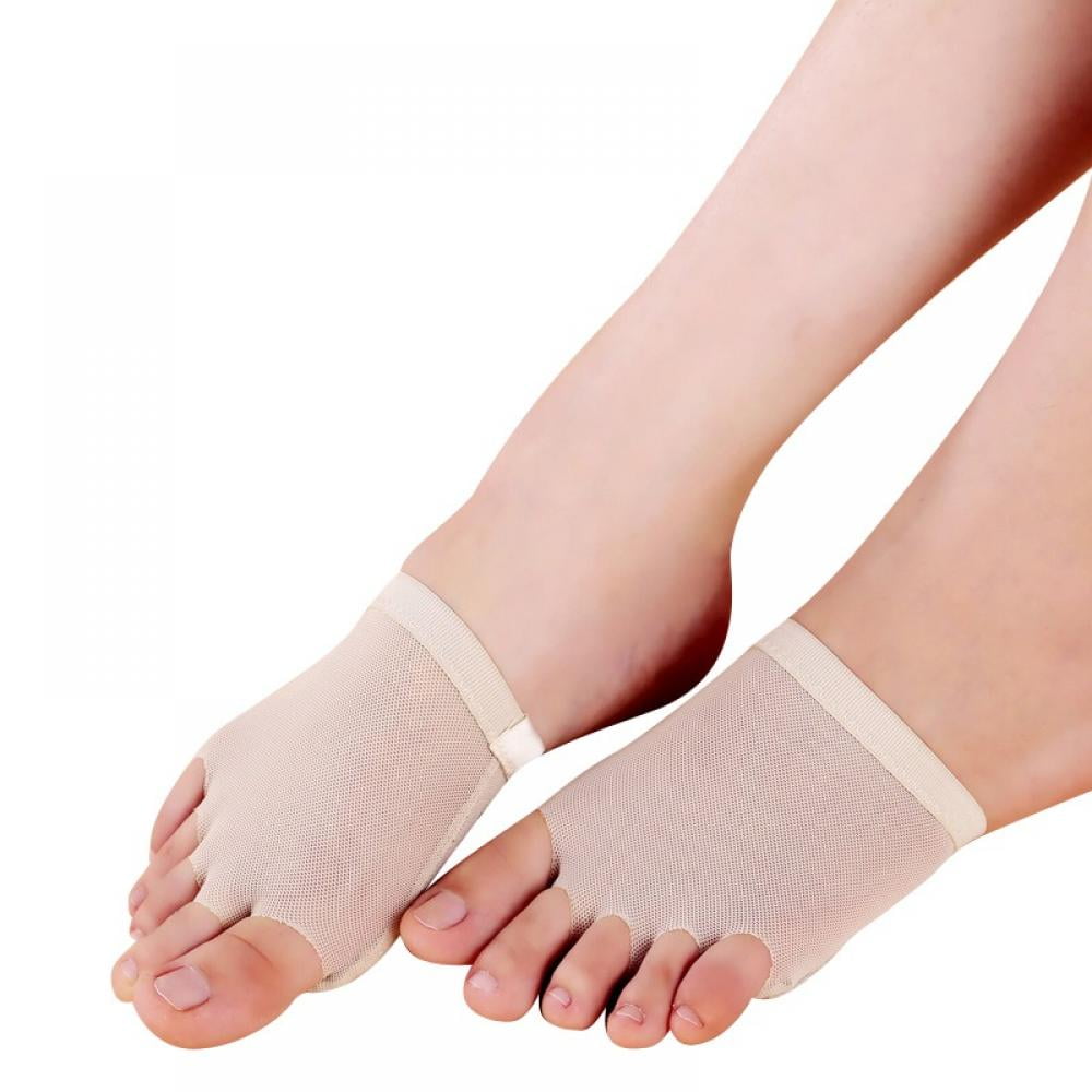 2 Pairs Shoes Half Sole Ballet Dance Toe Foot Pad Forefoot Cover Socks for Women