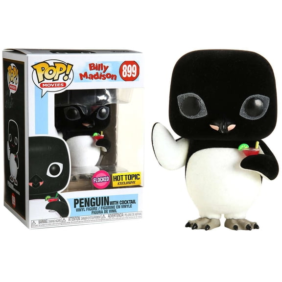 Funko Billy Madison Pop! Movies Penguin Vinyl Figure (with Cocktail, Flocked)