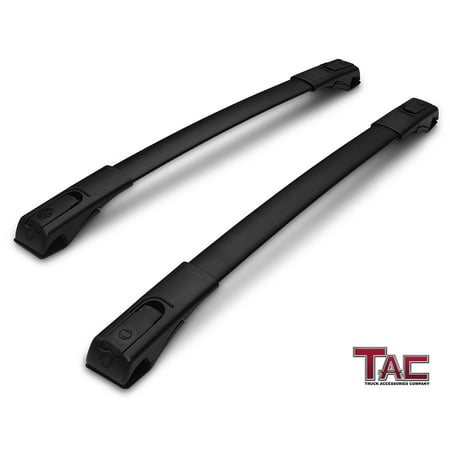 TAC Aluminum Cross Bars for 2013-2018 Toyota RAV4 with Lock System Best for Roof Top Rail Rack Snowboard Kayak Canoe Luggage (Best Snowboard Roof Rack)