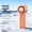 Orange, variant on Handheld Semiconductor Cooling Fan, Ice Compress Portable Mini Fan With RGB Light 3 Speed Adjustable, USB Rechargeable Silent Air Cooler, For Travel Commute Office Outdoor Use