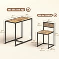 thumbnail image 3 of HOMCOM Industrial Dining Table Set for 2, Small Kitchen Table and Chairs, 3 of 10