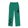 thumbnail image 4 of Lmueinov Girls Print Sweatpants with Pockets Soft Warm Fleece Lined Elastic Waist Straight Leg Pants for Kids Girls Fall Casual Workout Trousers, 4 of 5