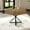 Black Iron + Brown, variant on 47" Round Dining Table, 4-6 Seat Kitchen & Dining Room Tables with Metal Base,Space Saving, 4 Pieces of Desktop,(Only Table)