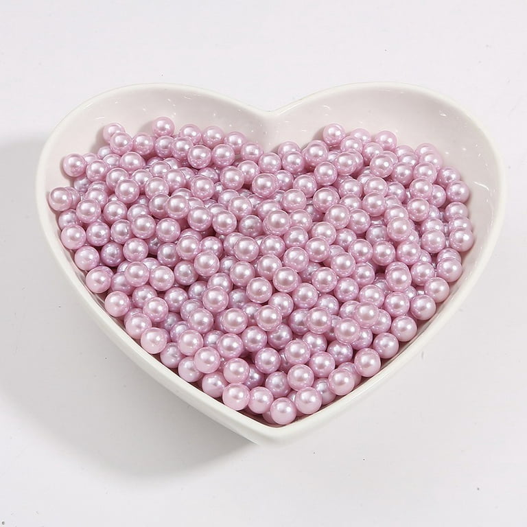 Feildoo Faux Pearl Beads 6mm Pearl Craft Beads Pearls with Holes for Sewing  Crafts, Decoration, Bracelet Necklace Jewelry Making, Vase Filler - 300g,  Light Purple 