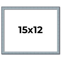 15x12 Frame Blue Scuffed Farm Board Solid Wood Picture Frame Width 0.75 Inches | Interior Depth 0.5
