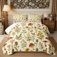 thumbnail image 2 of Manfei Vintage Floral Leaves Twin Quilt Set 2 Pieces,Rustic Rabbit Butterfly Twin Coverlet Set,1 Bedspread and 1 Pillowcase, 2 of 7