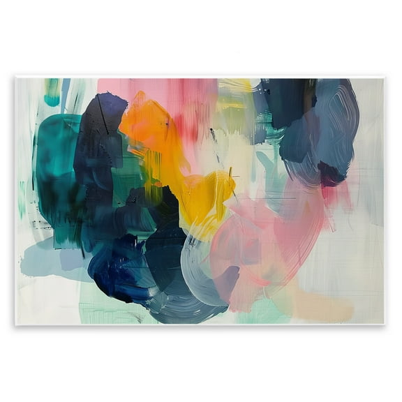 Stupell Industries Bold Paint Strokes Abstract Painting Unframed Art Print Wall Art, 15 x 10