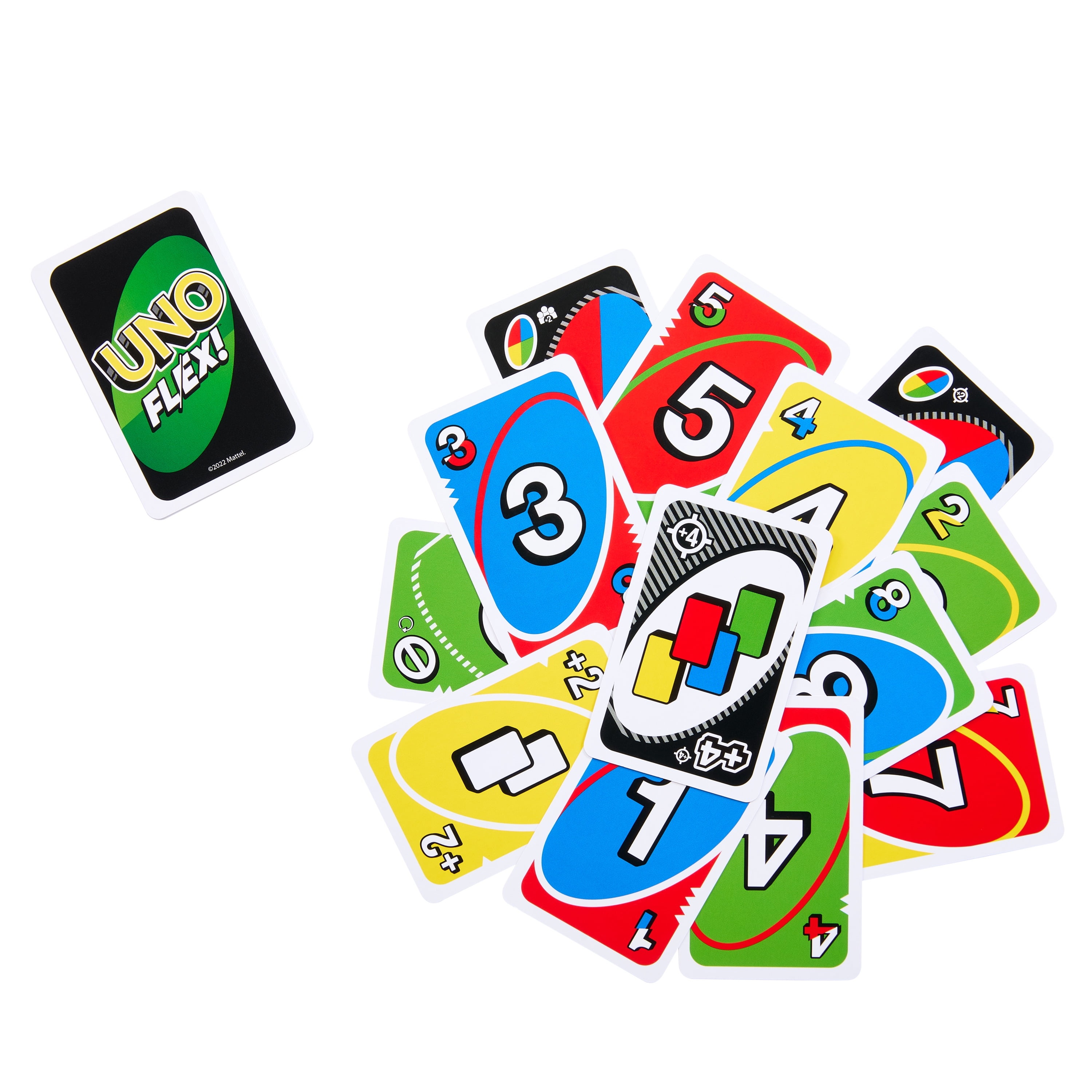 UNO Flex Card Game for Family Game Night, 2 to 8 Players, Fun for Adults  and Kids