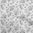 thumbnail image 1 of oneOone Silk Tabby Gray Fabric Florals Sewing Material Print Fabric By The Yard 42 Inch Wide, 1 of 4