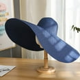 thumbnail image 2 of CoCopeaunt Korean Version Of The Hat Women Casual Big-Brimmed Sun Visor Hat Fashion With A Round-Top Holiday Beach Cap Foldable Straw Hat, 2 of 6