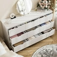 thumbnail image 4 of 59'' White Dresser for Bedroom, 9 Drawer Wood Dresser with Handle Free, Large Modern Chest of Drawers Dressers for Home Office, Living Room, Entryway, 4 of 14