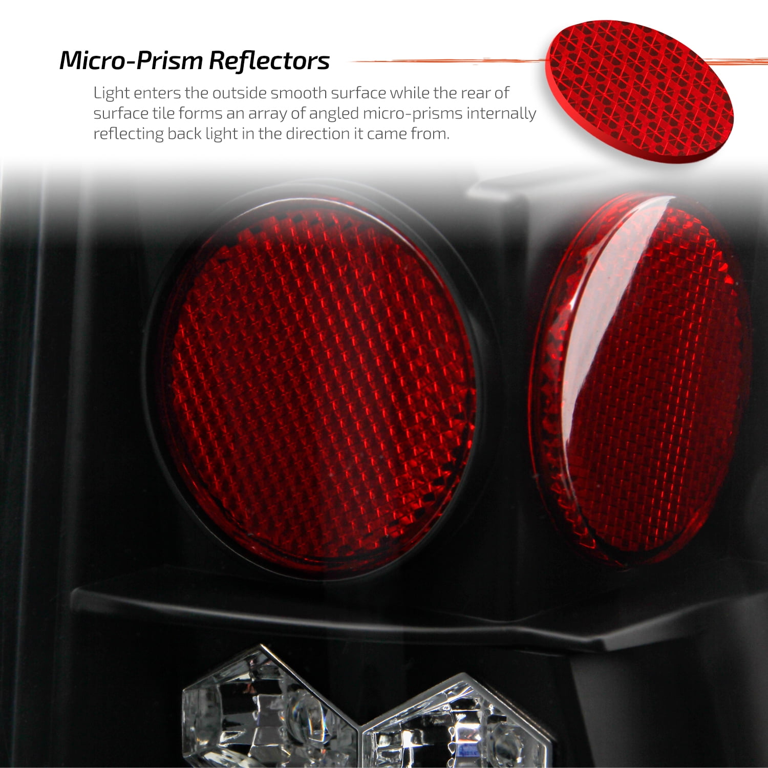 AKKON - For Chevy C/K C10 Tahoe GMC Jimmy Sierra Suburban Yukon Pickup Truck Black LED Tail Lights Brake Lamps