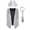 Silver, variant on TiaoBug Men Women Sparkling Sequin Sleeveless Waistcoat Vest Hat Necktie for Disco Theme Party Black XL