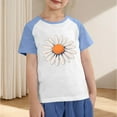 thumbnail image 4 of Cotton Cute T-shirts for Girls Casual Summer Tee Daisy Flower Print Round Neck Tshirts Short Sleeve Tops (3T, Light Blue A), 4 of 4