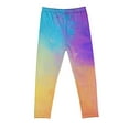 thumbnail image 4 of Uandlove Spring Summer Girls Gradient Tie Dye Printed Pants, High Waist Stretchy Soft Tights Kids Leggings For School Wearing Multicolor 7-8T, 4 of 4