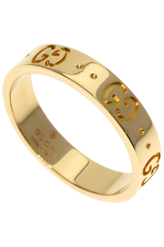 Pre-Owned Gucci Icon #12 Ring, 18K Yellow Gold, Women's GUCCI
