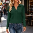 thumbnail image 4 of ClodeEU Women's Ribbed Collared V Neck Long Sleeve Knit Top,Casual Slim Fit Sweater Shirt ,Women's Plus XXL, 4 of 7