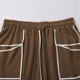 thumbnail image 6 of Women's Baggy Wide Leg Pants Casual Fall Trousers Drawstring Waist Barrel Sweatpants with Pockets Lounge Brown, 6 of 6