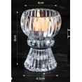 thumbnail image 2 of Candelabros, candelabros de Vidrio para Velas cónicas, candelabros Vintage para Centro de Mesa de Fiesta de Bodas, 4,5 * 8 cm, Vidrio de Cristal, 2 of 5