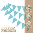 thumbnail image 3 of Uxcell Pennant Banner Flags Paper Triangle Flag Bunting Banner Garland Vintage Pennant Flags String for Wedding Birthday Lake Blue, 3 of 7