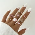 thumbnail image 3 of Women Mid Rings Decorative: 8PCS Cute Rhinestone Joint Rings Finger Jewelry, 3 of 10