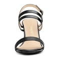thumbnail image 2 of BLISSFUL STEP Women's Open Toe Slingback Chunky Heel Ankle Strap Sandals, 2 of 7