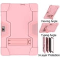 thumbnail image 2 of SOATUTO for HAOVM S30 / for Vankyo s30 Tablet Case Heavy Duty Armor Shockproof Rugged Hard Back Cover Built in Stand for HAOVM MediaPad S30 10.1 inch for Vankyo MatrixPad S30 10.1 Inch - Rose Gold, 2 of 5