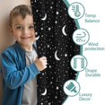 thumbnail image 3 of Blackout Kids Curtains,Black Star Moon Pattern Childrens Insulated Curtains Set Of 2,Bedroom Essentials,Toddler Room Decor 42x54in(106x137cm), 3 of 5