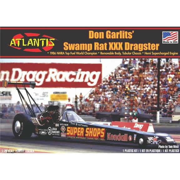 Atlantis Models AANH7152 1-25 Don Garlits Swamp Rat XXX Dragster Plastic Model Kit