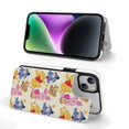 thumbnail image 4 of Funda tipo cartera de Mickey Mouse para iPhone 14 Plus con tarjetero, tapa trasera tipo libro de piel sintética con función atril, ranuras para tarjetas, cierre magnético doble, antigolpes., 4 of 6