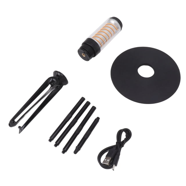 Luz LED portátil para acampar, luz nocturna para exteriores, luz impermeable para tienda de campaña, lámpara recargable para trípode de camping con techo impermeable, color blanco