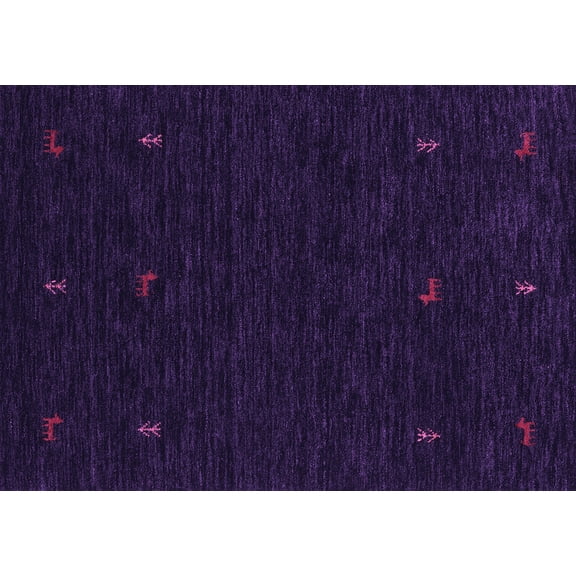 Ahgly Company Indoor Rectangle Persian Purple Traditional Area Rugs, 5' x 7'
