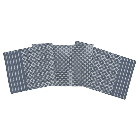 13" x 72" Markle Jacquard Navy Table Runner