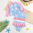 thumbnail image 2 of NIEWTR Girls Swimsuit Bikini Set,Criss Cross Bathing Suits for Girl Two Piece Solid Color Girls' Swimwear for 7-16 Years Summer Beach Swimwear 3-4 Years,Pink, 2 of 6