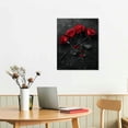 thumbnail image 3 of Nawypu Red Rose Wall Art Canvas Prints Black and Red Wall Decor Abstract Flower Painting Romantic Art Vintage Poster Modern Home Decorations for Living Room Bedroom, 3 of 5
