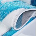 thumbnail image 4 of Ladole Rugs Abstract Circles Design Geometric Area Rug Blue White 3x5 (2'7" x 4'11", 80 cm x150 cm), 4 of 6