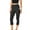 Black, variant on Tnhcen Women's High Waisted Stretchy Yoga Pants with Pockets - 7/8 Length Workout Leggings Stretch Spandex & Milk Silk Brushed Fabric Athletic Wear for Yoga Running & Daily Use