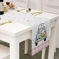 thumbnail image 2 of Easter Table Runner Easter Bunny Easter Table Runner Seasonal Spring Holiday Kitchen Dining Table Runner Cotton Linen Table Cloth Runners for Home Party Decor 13 x 72 Inch, 2 of 4