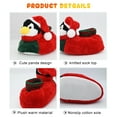 thumbnail image 5 of Onmygogo Fuzzy Animal Slippers for Toddler and Little Kids Christmas Slippers for Boys Girls (Toddler Kid Size 4-6,penguin), 5 of 6
