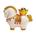 thumbnail image 2 of ToyKingdee Resin Horse Statue, Chinese Red Feng Shui Zodiac Horse Figurine for Good Luck, Creative Chinese Horse Sculpture Crafts, 2 of 6