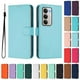 thumbnail image 3 of For Xiaomi Redmi 15 5g Case Solid Color Wallet Leather Phone Cover With Strap, 3 of 5