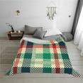 thumbnail image 2 of YFYANG Lightweight Warm Flannel Blanket, Green Vintage Plaid Texture Throw Blanket for Bed, Sofa, Travel, Camping, 60"x50", 2 of 7