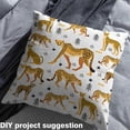 thumbnail image 2 of Castle Fairy Wild Cheetah Fabric by the Yard 1 Yard, Leopard Print Home Decor Fabric by the Yard, Jungle Animal Sewing Fabric, White Brown Home Decor, 2 of 6