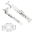 thumbnail image 2 of Uxcell Flush Bolt 6" x 0.71", Stainless Steel French Door Lock for Wood Composite Double Door, Silver Tone, 2 of 6