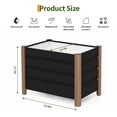 thumbnail image 3 of Modern Aluminum Raised Garden Bed Planter Box,Deep Single Layer Planter Box with Rounded Corners, Anti-Cut Edging, Drainage Holes, for Outdoor Patio, Balcony, Vegetables & Herbs, 3 of 8