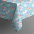 thumbnail image 5 of Light Blue Cartoon Unicorn Cloud Pattern Square Tablecloth,Waterproof Square Table Cover,Wipeable Spillproof Washable Table Cover for Home Kitchen Party Decor 52"x52"(132x132cm), 5 of 6