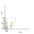thumbnail image 2 of ANGARA Natural 1.7 ct Aquamarine Leverback Drop Earrings with Diamond in 14K Yellow Gold for Women (Size-8x6mm) | March Birthstone, Anniversary, Jewelry Gift for Women | Natural Aquamarine Earrings, 2 of 6
