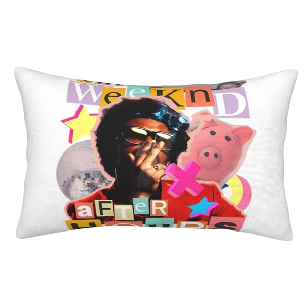 Fundas de almohada The Weeknd, fundas de almohada mullidas súper suaves y acogedoras con cremallera, 20 x 30 pulgadas, dormitorio, sofá, sillón, funda de almohada para todas las estaciones