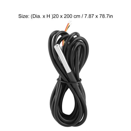 

Tebru Thermal Probe 1PCS Waterproof Sensor Digital Thermometer Thermal Probe DS18B20 Digital Thermometer Sensor